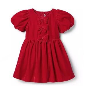 Janie and Jack Red Formal Dress with Bow Details